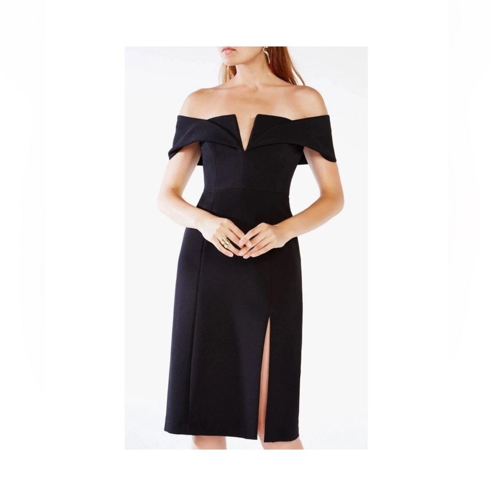 BCBGMaxAzria Black Strapless Dress